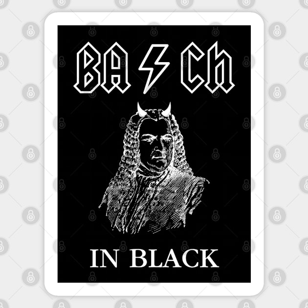 Bach In Black Sticker by Kenny The Bartender's Tee Emporium